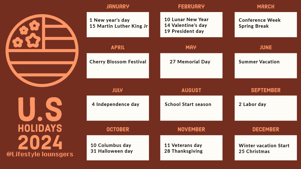 Living in USA – 2024&nbsp;Holidays